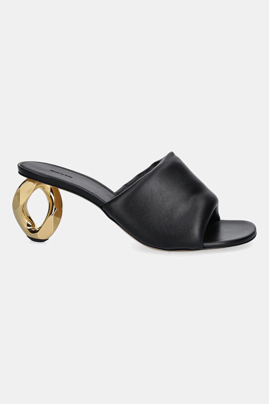 Kožené šľapky JW Anderson Chain Heel Open Mule SN0076.LA0161.999 hnedá SS25