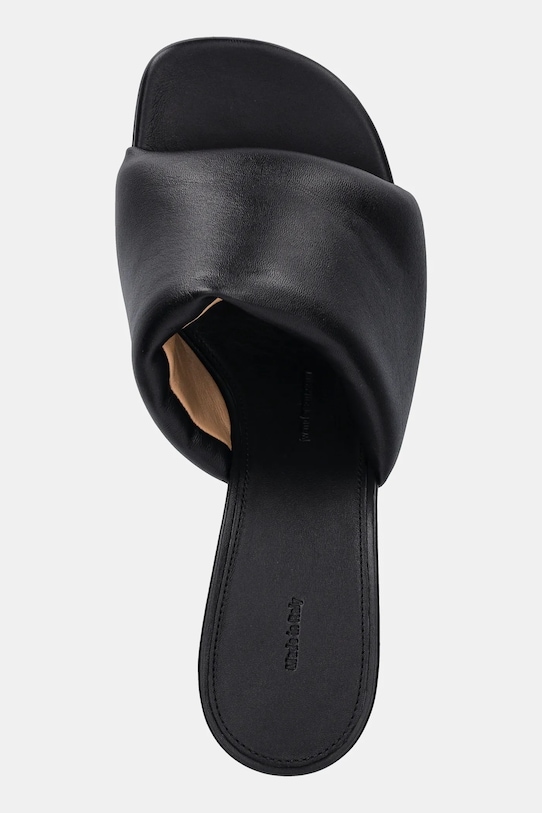 Kožené šľapky JW Anderson Chain Heel Open Mule hnedá SN0076.LA0161.999