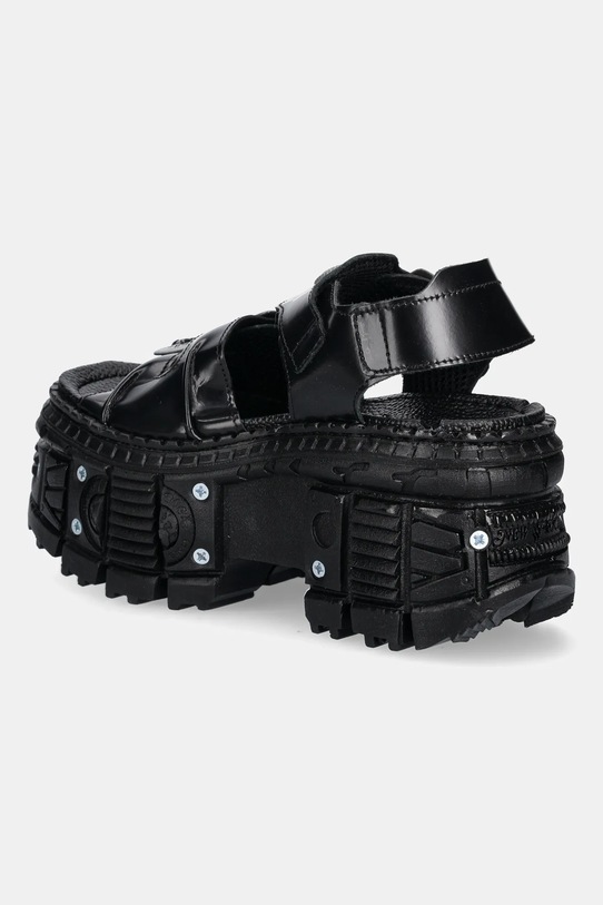 Încălțăminte New Rock sandale de piele ANTIK M.BIOS101.C23 negru