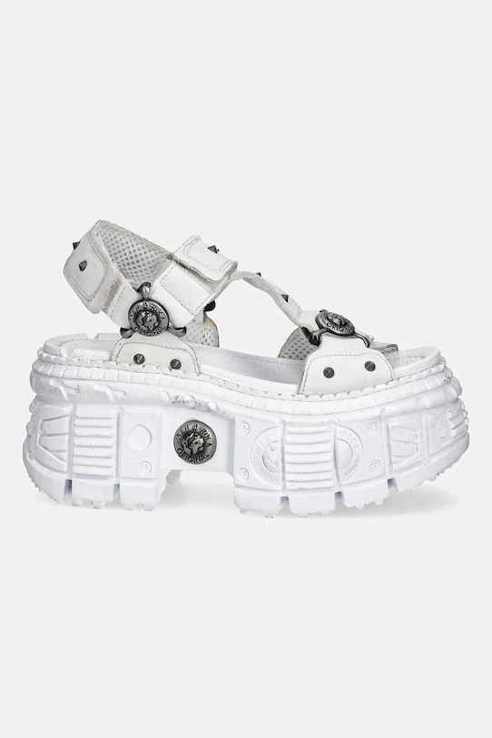 New Rock sandały skórzane NAPA BLANCA M.BIOS120.C8 biały SS25