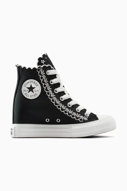 Πάνινα παπούτσια Converse Chuck Taylor All Star Wedge μπότα μαύρο A13546C