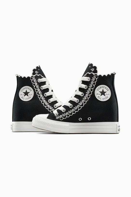 Πάνινα παπούτσια Converse Chuck Taylor All Star Wedge μαύρο A13546C