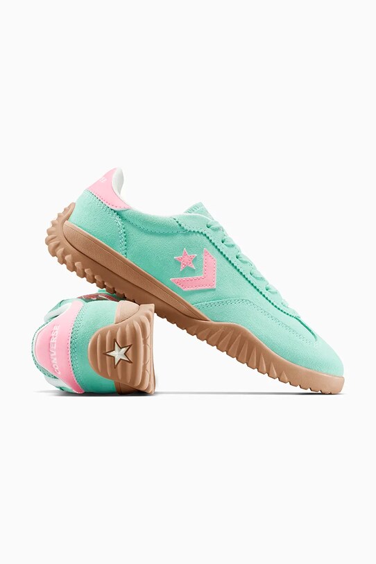 Converse sneakersy skórzane Run Star Trainer zielony A15090C