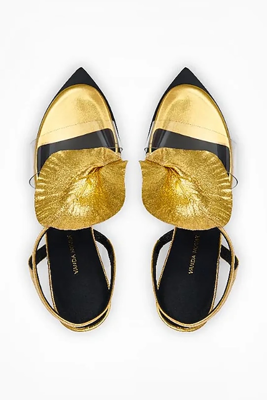 Кожени сандали Vanda Novak Gloria злато Gloria.Honey.Gold