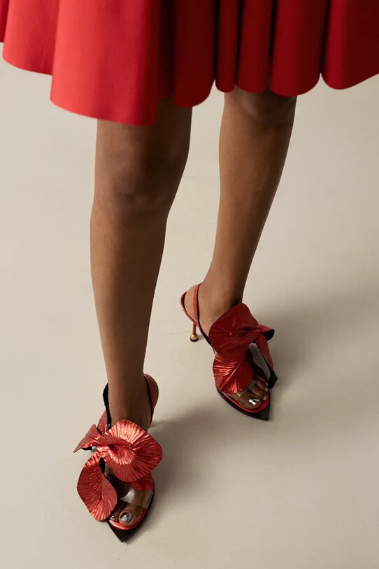 Vanda Novak sandale de piele Daisy Daisy.Cherry.Red