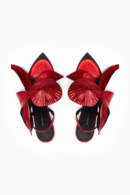 Vanda Novak sandale de piele Daisy rosu Daisy.Cherry.Red