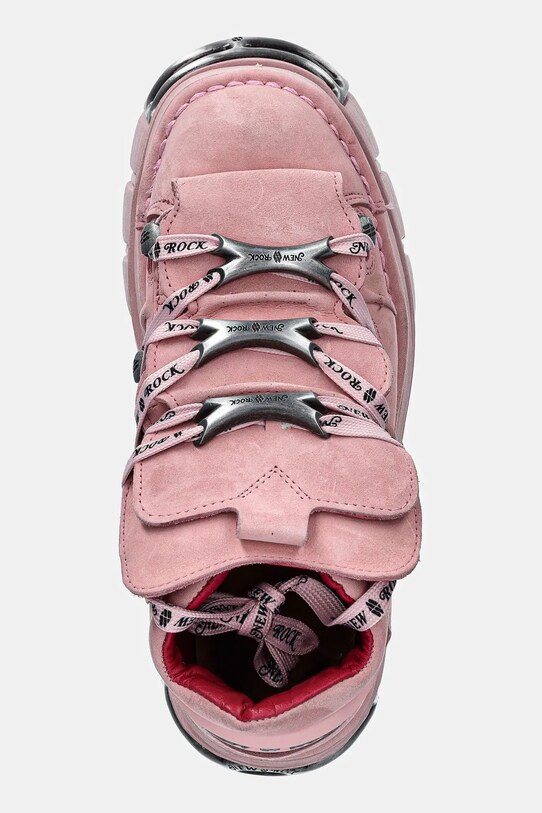 New Rock sneakers din piele întoarsă Nobuk Rosa, Tower Rosa C73 E14 Acero roz M.106.C158