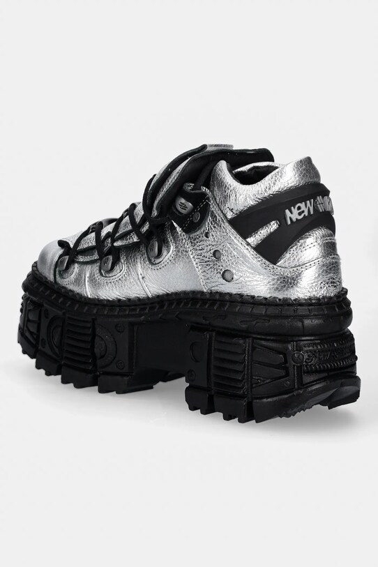 Obuwie New Rock buty skórzane Floater Plata, Tank Casco Negro Sin M.106WALL.C16 srebrny