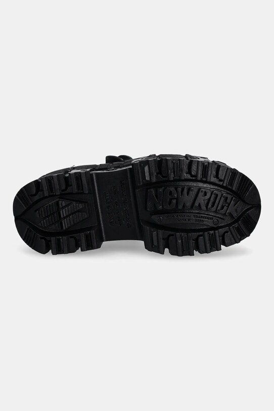 New Rock buty skórzane Floater Plata, Tank Casco Negro Sin M.106WALL.C16 srebrny