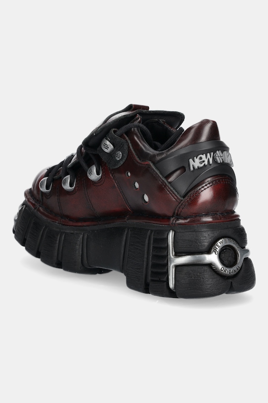 Obuwie New Rock sneakersy skórzane M.120N.C67 bordowy