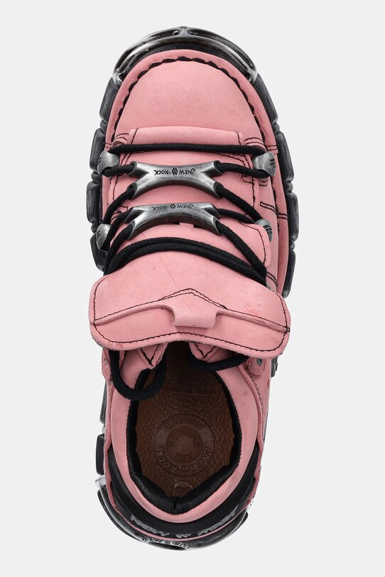 New Rock scarpe da ginnastica in nubuck rosa M.120N.C78