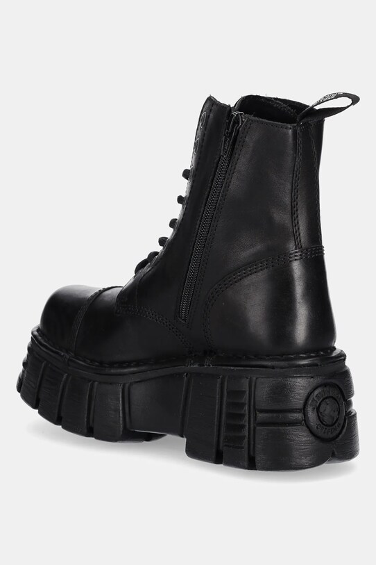 Scarpe New Rock stivali in pelle Crust Negro, Tower Negro + Lateral M.NEWMILI083.S39 nero
