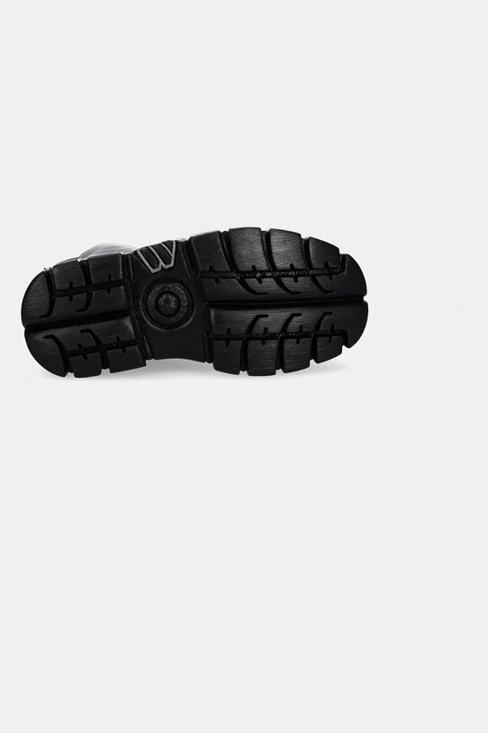 New Rock stivali in pelle Crust Negro, Tower Negro + Lateral M.NEWMILI083.S39 nero