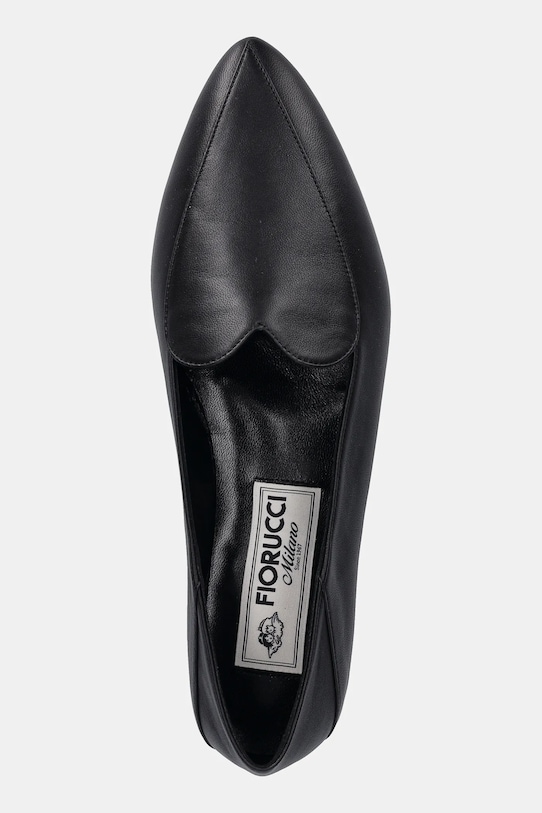 Fiorucci mocasini de piele Leather Heart Loafers negru W02SMASH413LE01BK01
