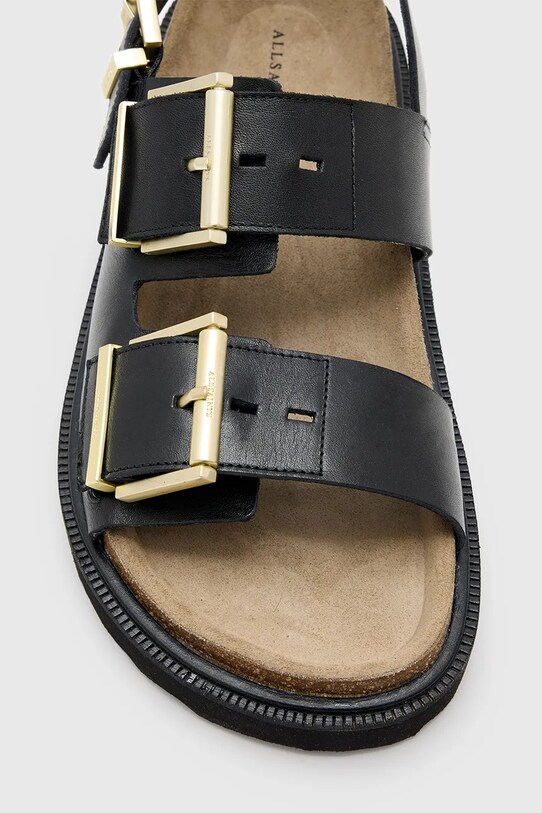 AllSaints sandale de piele Isla Sandal W043FC.BLK negru