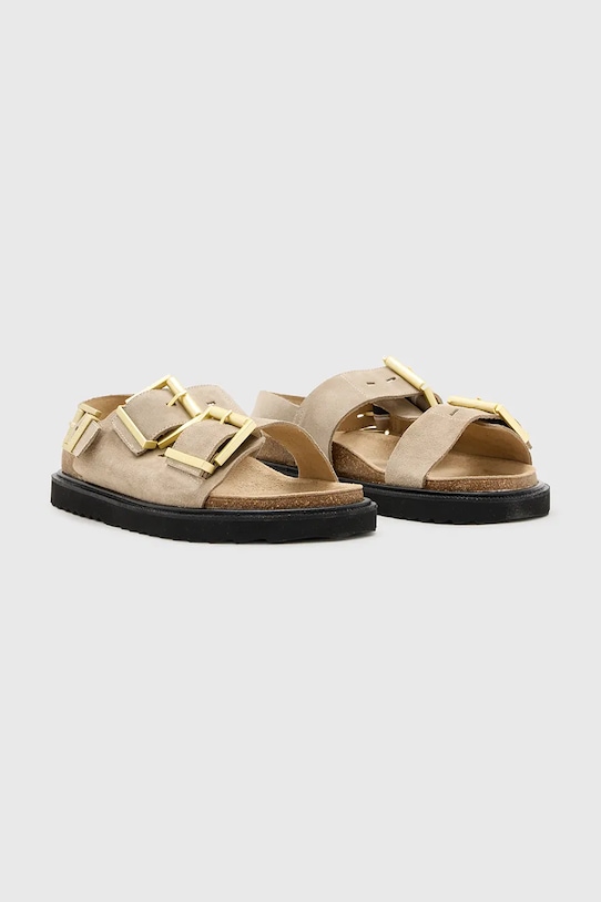 AllSaints sandały zamszowe Isla Sandal W045FC.SAN beżowy SS25
