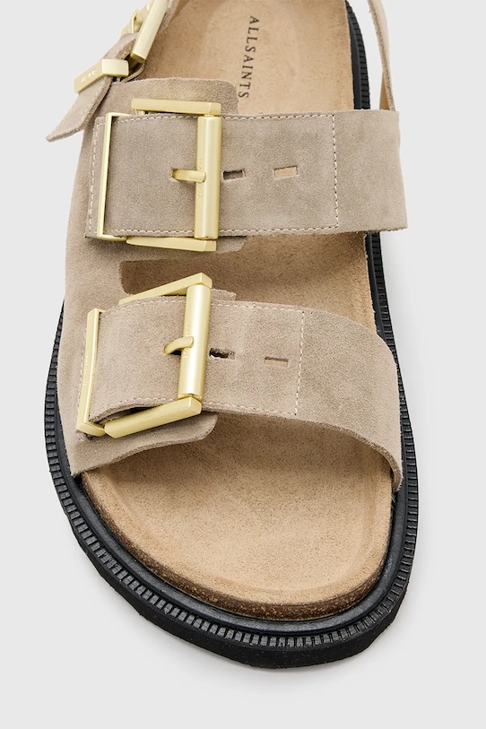 AllSaints sandały zamszowe Isla Sandal W045FC.SAN beżowy