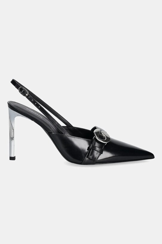 Coperni stilettos de piele Slingback Belt Heel COPSH82F6052 negru SS25
