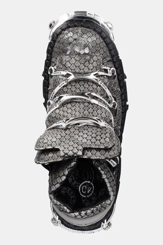 New Rock sneakers in pelle grigio M.106WALL.C40