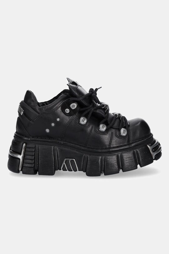 New Rock sneakersy skórzane M.120N.C26 czarny SS25