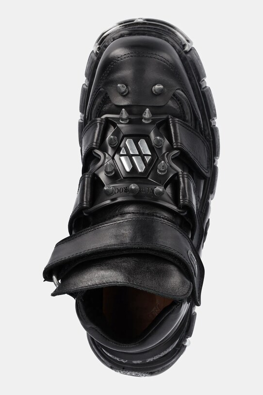 Шкіряні кросівки New Rock NOMADA NEGRO, TOWER NEGRO ACERO чорний M.285C.S1