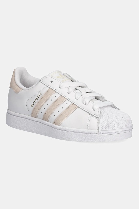 adidas Originals sneakersy skórzane Superstar II W niska biały HQ4917