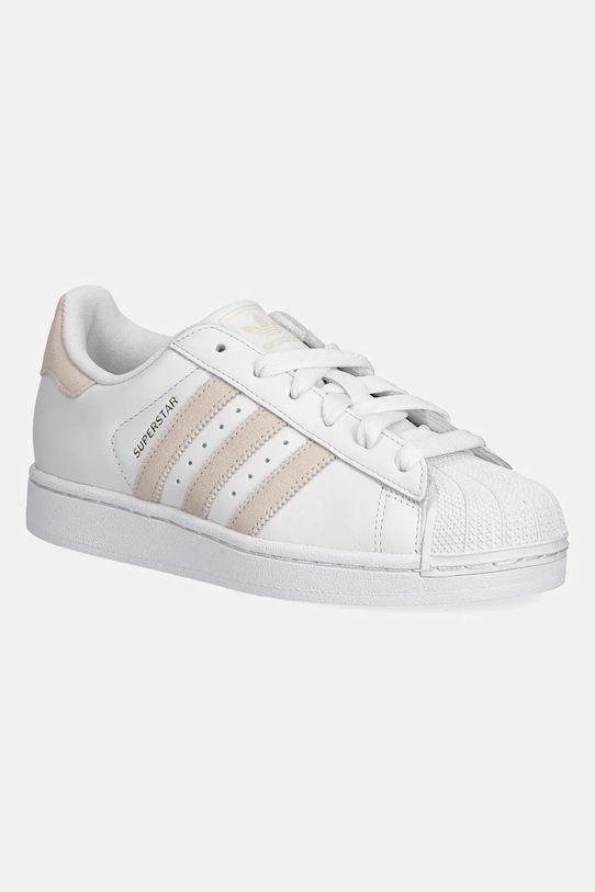 adidas Originals sneakersy skórzane Superstar II W niska biały HQ4917