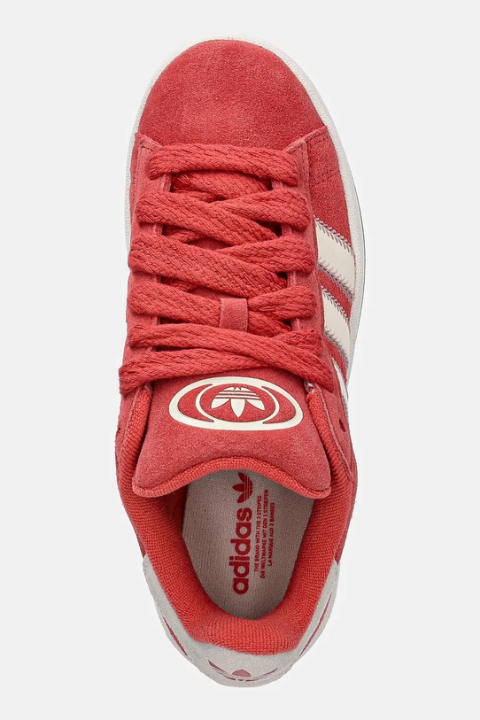 Semišové tenisky adidas Originals Campus 00S W červená JQ5805