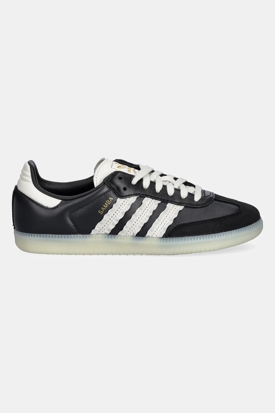 adidas Originals sneakersy skórzane Samba OG W JR8831 czarny AW25
