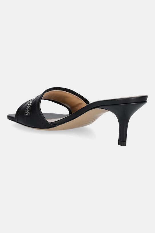 Shoes JW Anderson leather sliders Biker Heel Sandal SN0105.LA0268 black