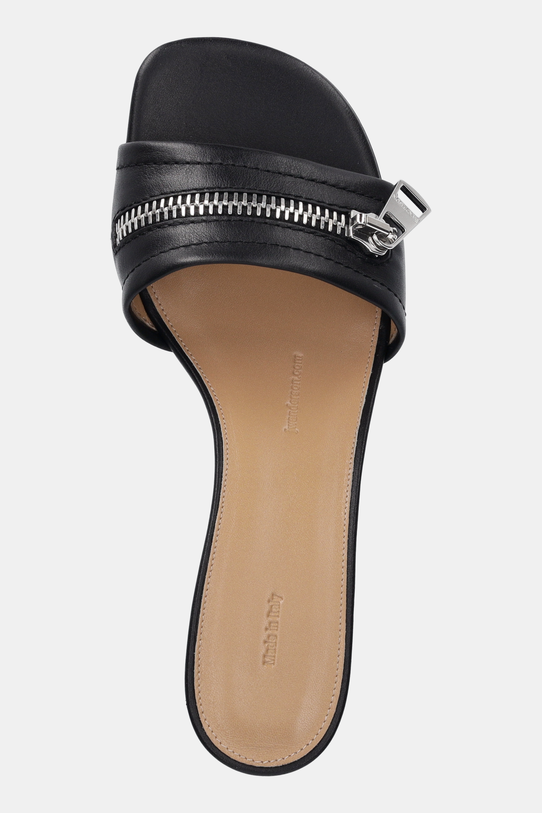 JW Anderson leather sliders Biker Heel Sandal black SN0105.LA0268
