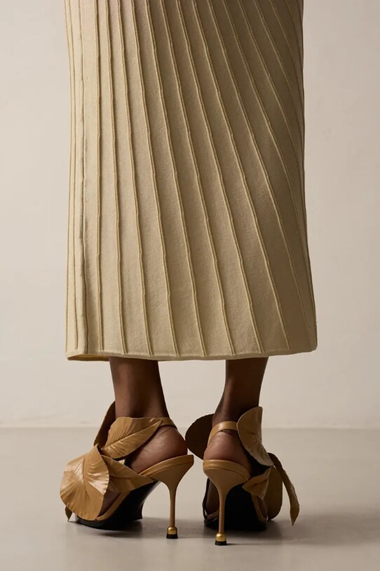 Vanda Novak sandale de piele Daisy Daisy.Camel.Beige