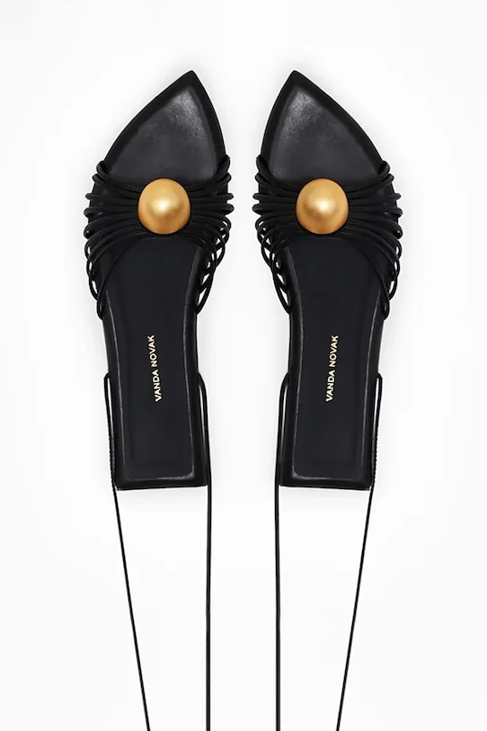 Sandály Vanda Novak Sienna Deep Black černá Sienna.Deep.Black