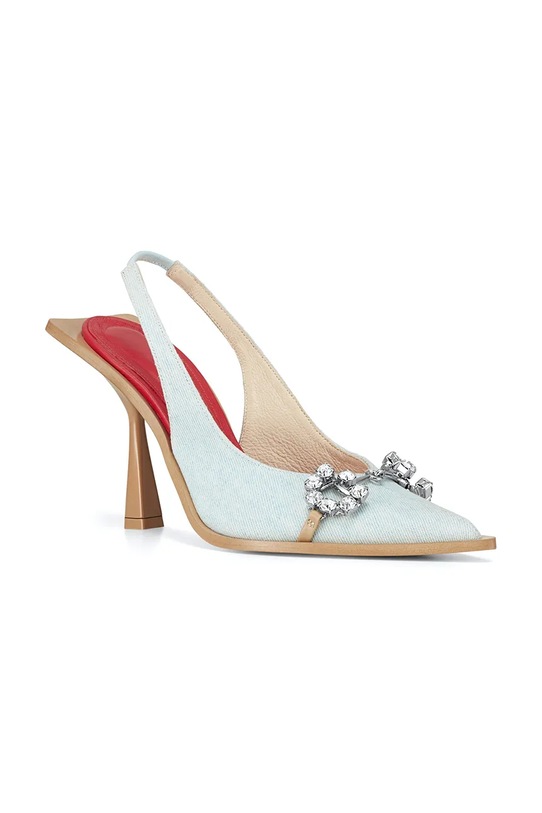 GOD SAVE QUEENS szpilki DREAM DENIM MULES GSQ.128.410.BK niebieski SS25