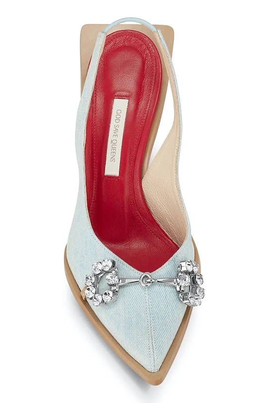 Obuwie GOD SAVE QUEENS szpilki DREAM DENIM MULES GSQ.128.410.BK niebieski