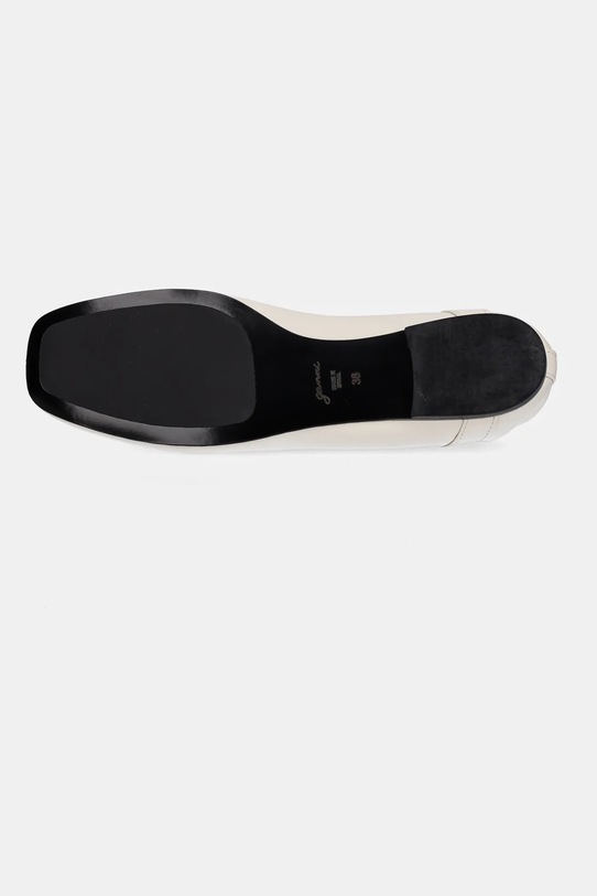 GANNI baleriny Eyelets Lace Up S2962 beżowy