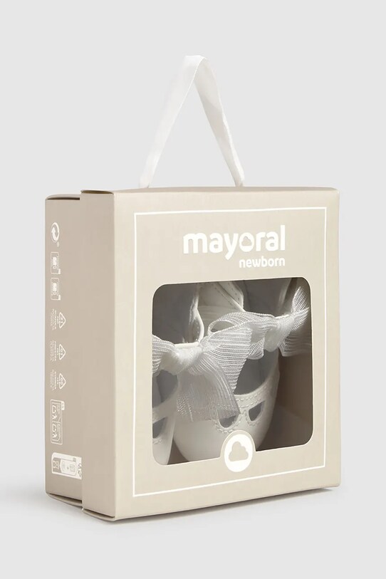 Черевики для немовля Mayoral Newborn білий 9900.2H.Newborn.PPYH