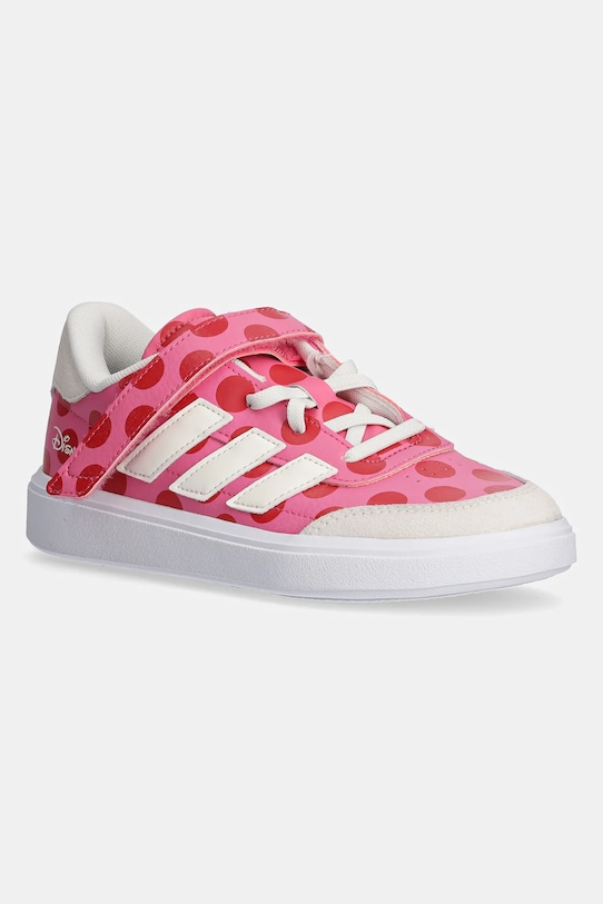 adidas sneakers pentru copii COURTBLOCK MINNIE piele întoarsă roz IH6286
