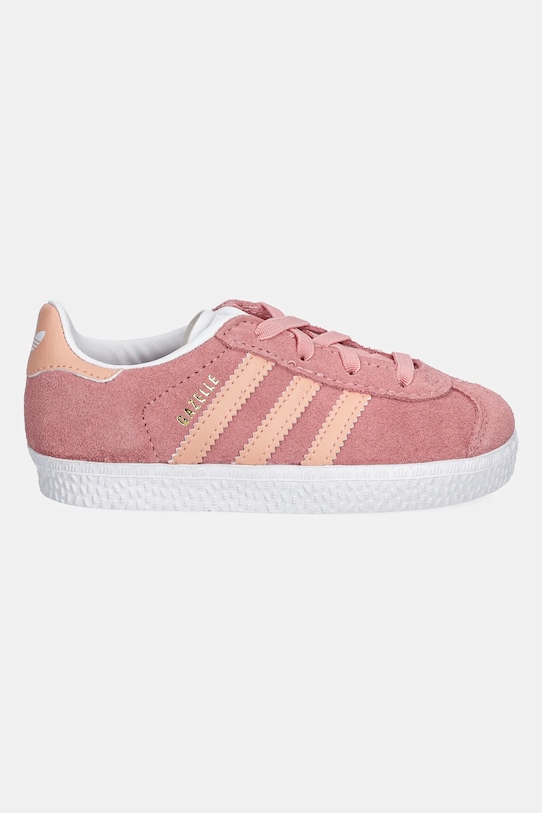 Детские замшевые кроссовки adidas Originals GAZELLE JP5547 розовый SS25