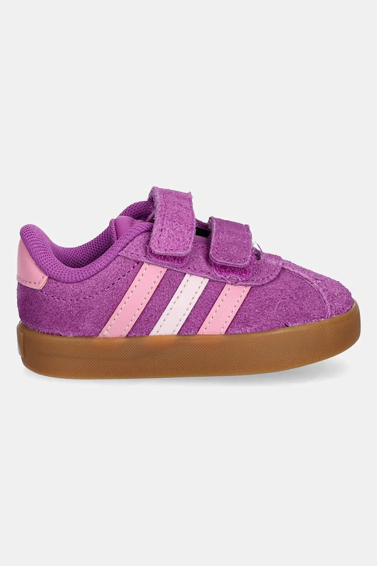 adidas sneakersy zamszowe dziecięce VL COURT 3.0 JH6309 różowy SS25