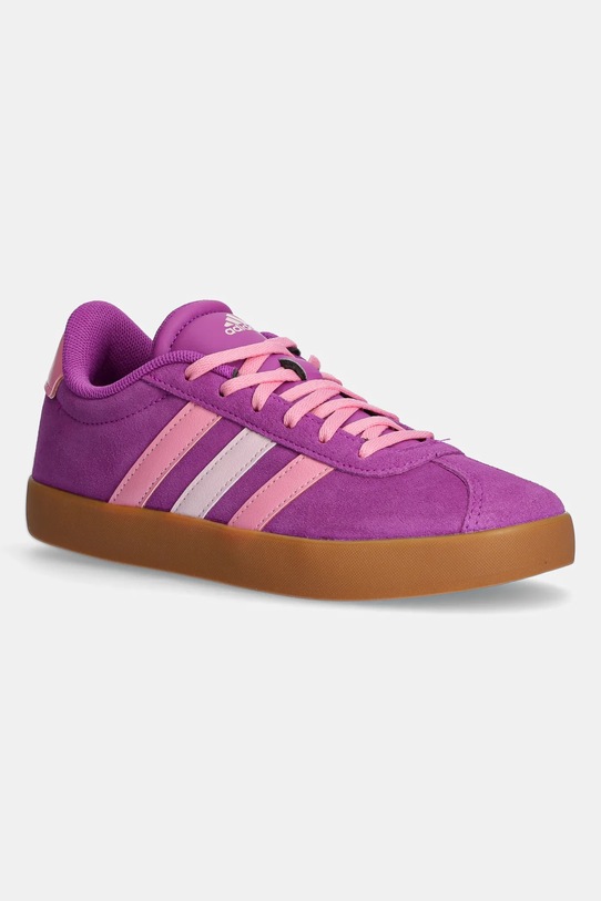 adidas sneakers in camoscio per bambini VL COURT 3.0 finta pelle fiore violetto JH8726