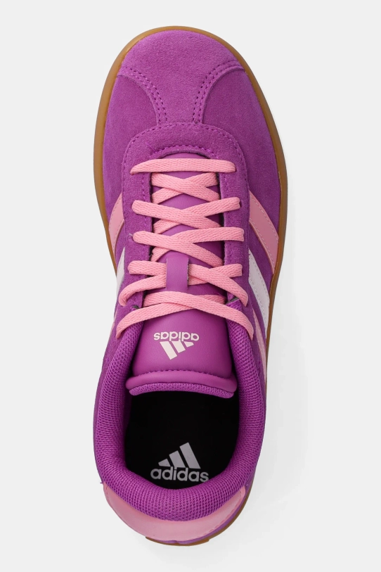 Dječje tenisice od brušene kože adidas VL COURT 3.0 ljubičasta JH8726