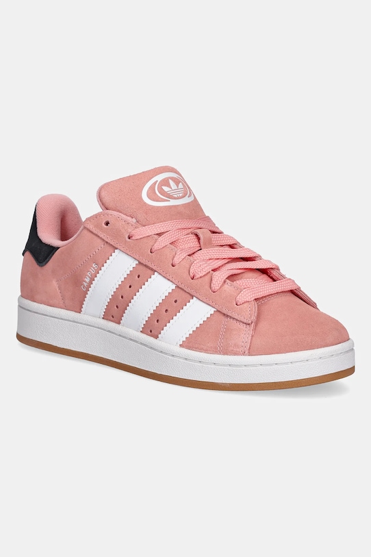 adidas Originals sneakers din piele intoarsă CAMPUS 00s mic de statură roz JI0284