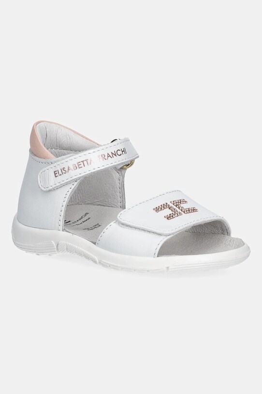 Elisabetta Franchi sandale din piele pentru copii alb F1A2.E0270