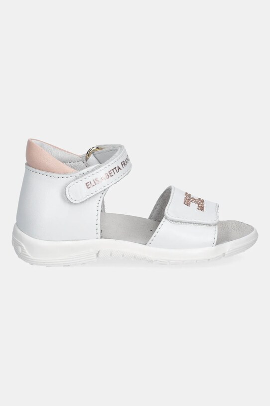 Elisabetta Franchi sandale din piele pentru copii F1A2.E0270 alb SS25