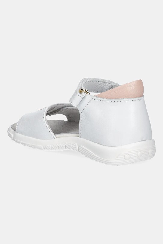 Fete Elisabetta Franchi sandale din piele pentru copii F1A2.E0270 alb