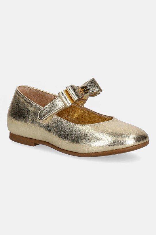 Elisabetta Franchi gyerek balerina bőrből arany F1A3.E0200
