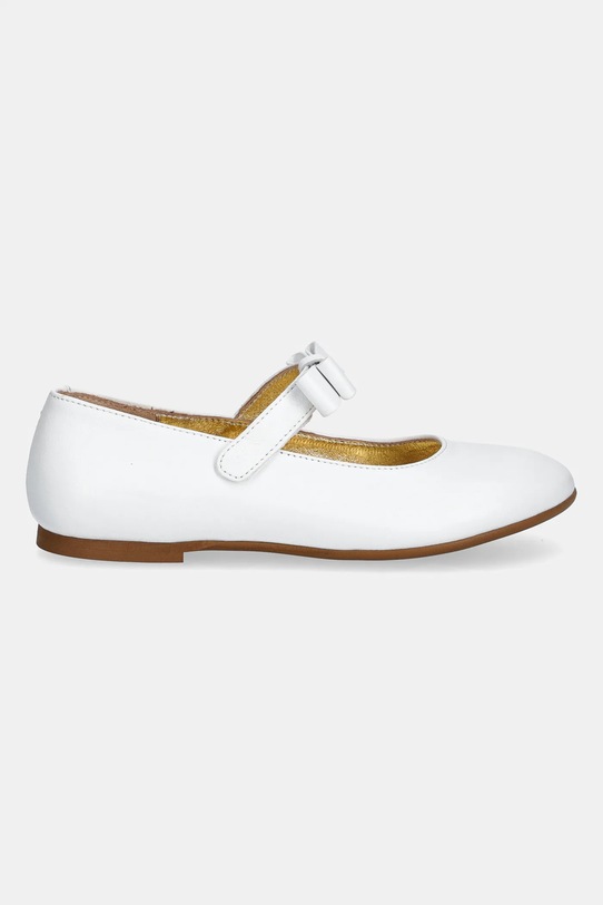 Detské kožené balerínky Elisabetta Franchi F1A3.E0203 biela SS25