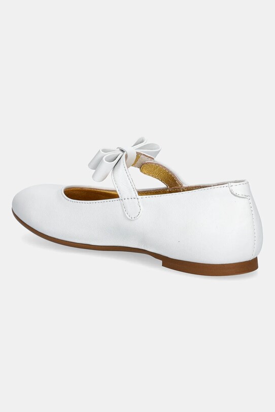 Dievča Detské kožené balerínky Elisabetta Franchi F1A3.E0203 biela