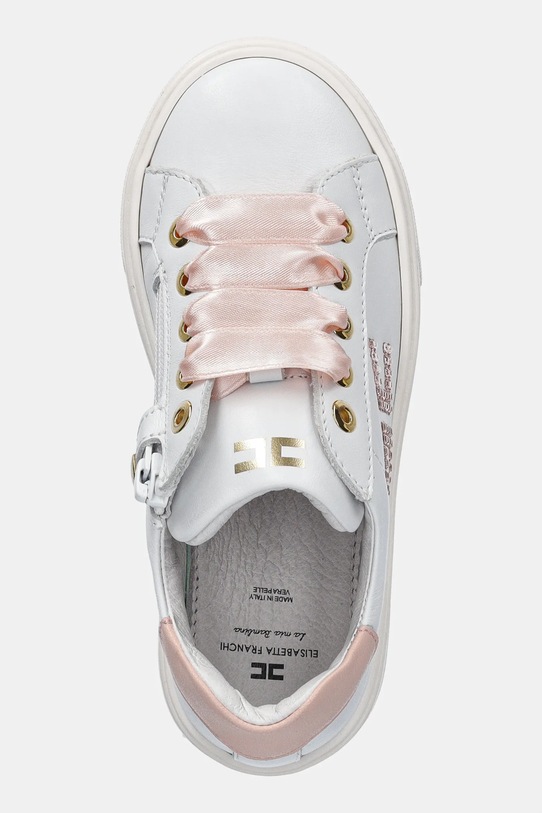 Elisabetta Franchi sneakersy skórzane dziecięce biały F1A9.E0222